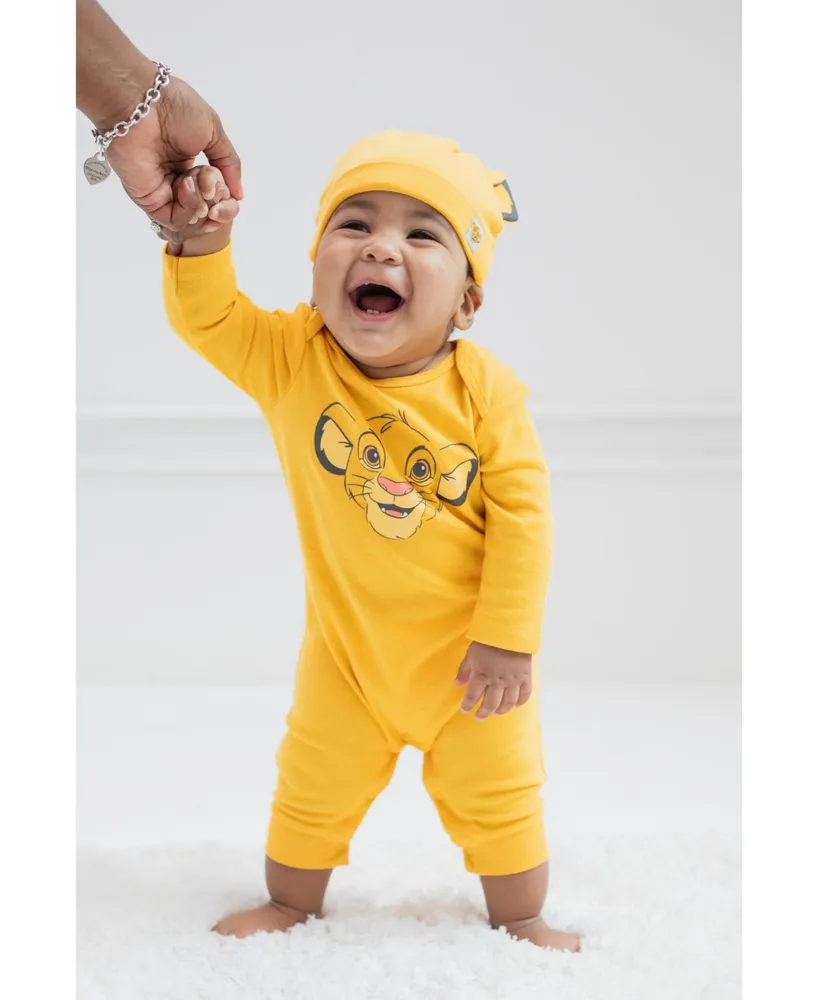 Disney Lion King Simba Boys Snap Cosplay Coverall and Hat Set Infant