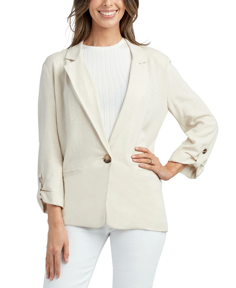 Bcx Juniors' 3/4-Sleeve One-Button Blazer