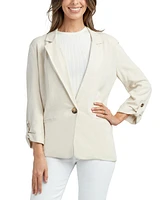 Bcx Juniors' 3/4-Sleeve One-Button Blazer