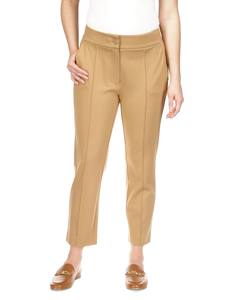 Michael Michael Kors Petite High-Rise Ponte Pintuck Pants