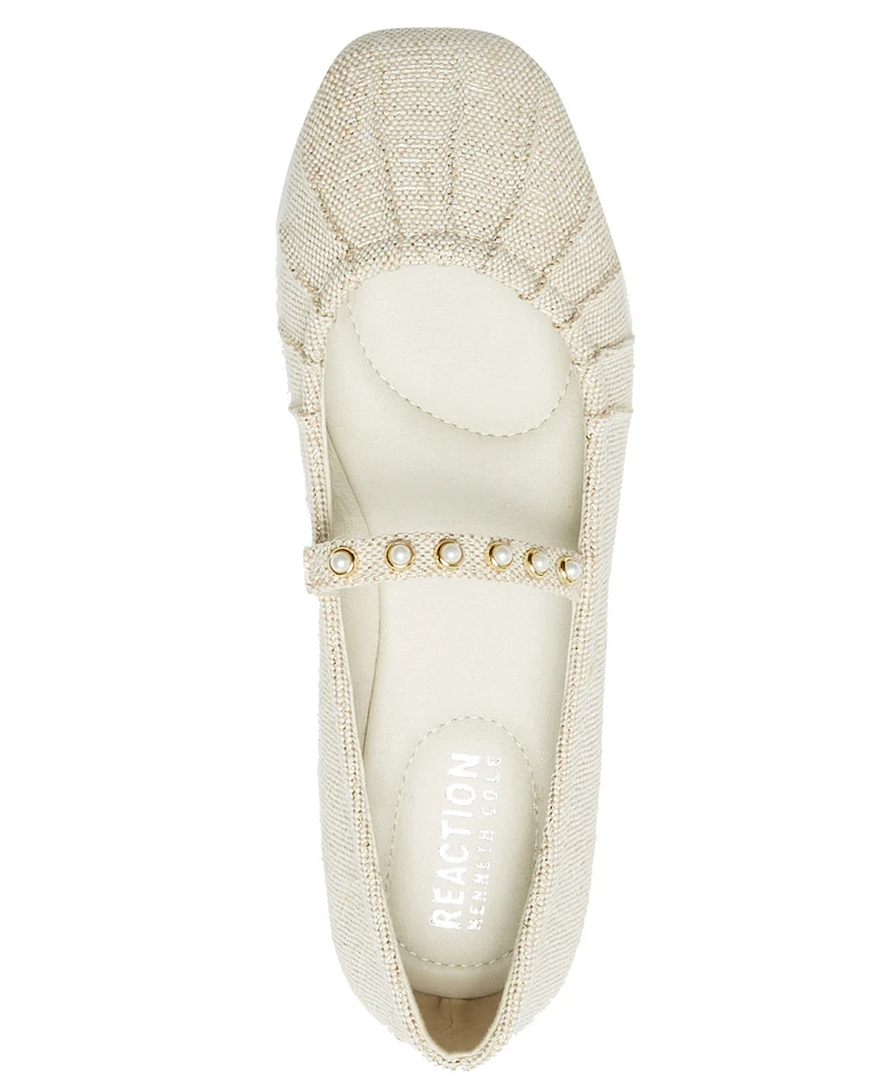 Kenneth Cole Reaction Women's Eimar Imitation Pearl Square Toe Ballet Flats