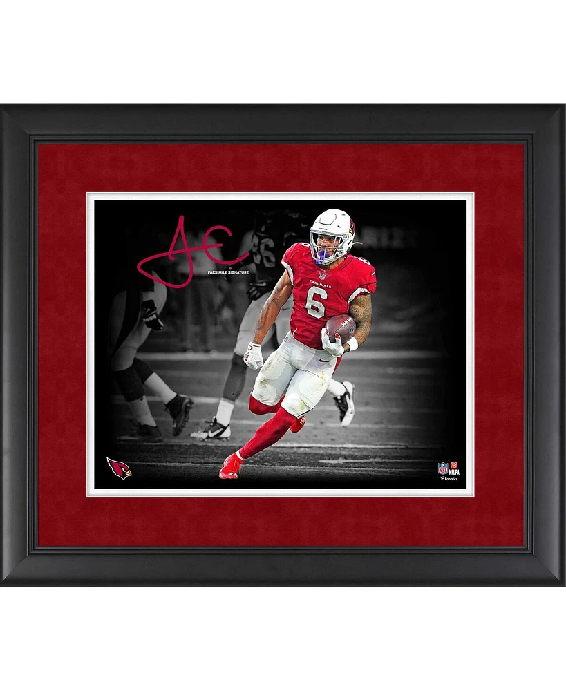 James Conner Arizona Cardinals Facsimile Signature Framed 11" x 14" Spotlight Photograph