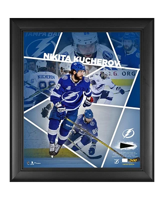 Nikita Kucherov Tampa Bay Lightning Framed 15'' x 17'' Impact Player Collage with a Piece of Game-Used Puck - Limited Edition of 500