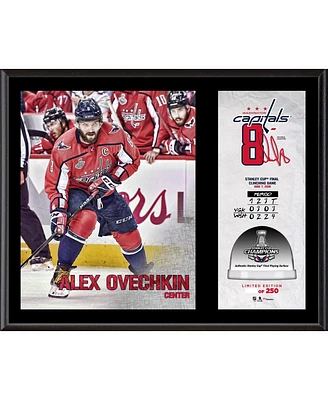 Alex Ovechkin Washington Capitals 2018 Stanley Cup Champions 12'' x 15'' Sublimated Plaque with Game-Used Ice from the 2018 Stanley Cup Final