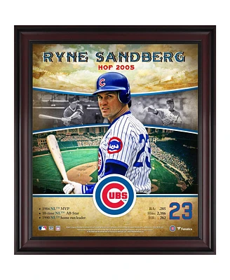 Ryne Sandberg Chicago Cubs Framed 15" x 17" Hall of Fame Career Profile