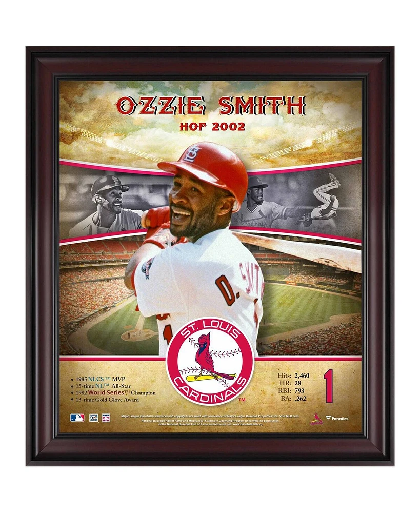 Ozzie Smith St. Louis Cardinals Framed 15" x 17" Hall of Fame Career Profile