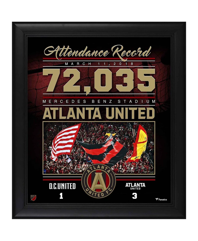 Atlanta United Fc Framed 15" x 17" Mls Attendance Record Collage