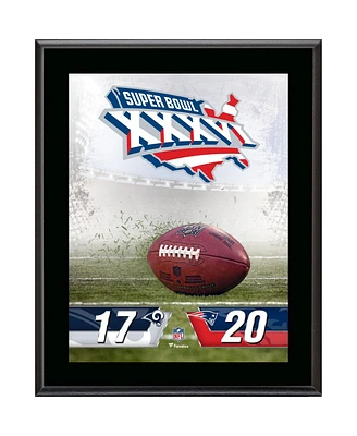 New England Patriots vs. St. Louis Rams Super Bowl Xxxvi 10.5" x 13" Sublimated Plaque
