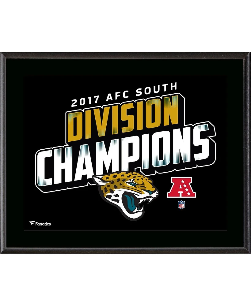 Jacksonville Jaguars 10.5" x 13" 2017 Afc South Champions Sublimated Plaque