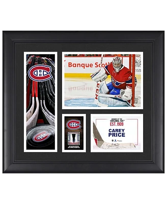 Carey Price Montreal Canadiens Framed 15" x 17" Player Collage with a Piece of Game-Used Puck