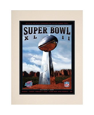 2008 Giants vs Patriots 10.5" x 14" Matted Super Bowl Xlii Program