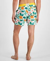 Guess Men's Vintage-Print Floral Swim Trunks