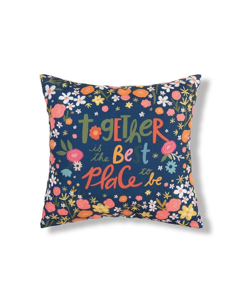 18" x 18" Together Is The Best Indoor/Outdoor Decorative Throw Pillow