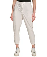 Dkny Sport Women's Cotton Drawstring Cargo Joggers