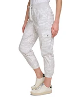 Dkny Sport Women's Cotton Drawstring Cargo Joggers