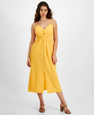 Bar Iii Women's Sleeveless Twist-Front Midi Dress, Created for Macy's
