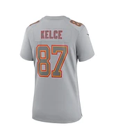 Women's Nike Travis Kelce Gray Kansas City Chiefs Super Bowl Lviii Atmosphere Fashion Game Jersey