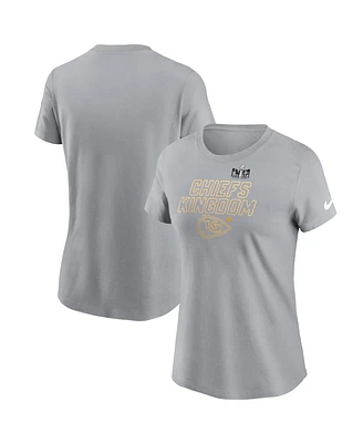 Women's Nike Gray Kansas City Chiefs Super Bowl Lviii Local Essential T-shirt