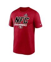 Men's Nike Scarlet San Francisco 49ers 2023 Nfc Champions Iconic T-shirt