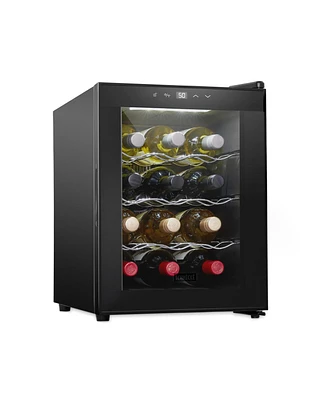 Schmecke 12-Bottle Freestanding Thermoelectric Wine Cooler - Black