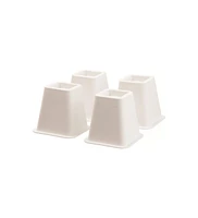 5 to 6 inch Bed Frame Risers for Elevation & Under-Bed Storage - Heavy-Duty Furniture Riser for Table, Couch, Desk, and Chair