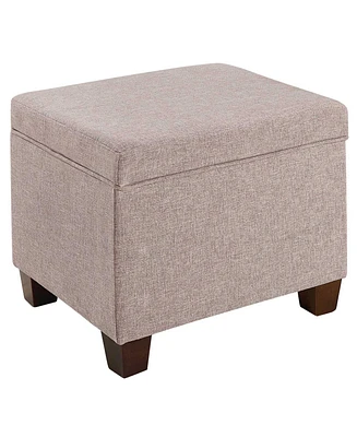 Convenience Concepts 21.75" Faux Linen Madison Storage Ottoman