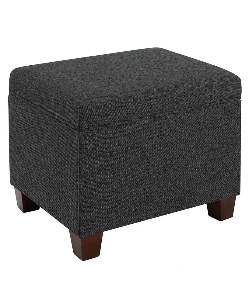 Convenience Concepts 21.75" Faux Linen Madison Storage Ottoman