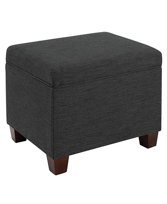 Convenience Concepts 21.75" Faux Linen Madison Storage Ottoman