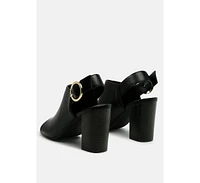roisin stacked block heel faux suede sandals