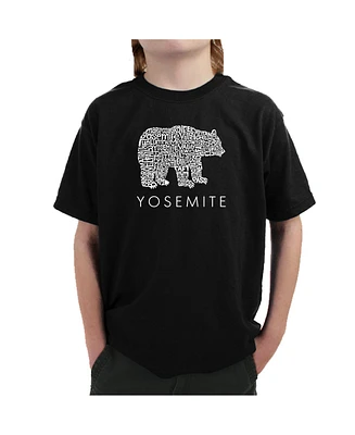 Boy's Word Art T-shirt - Yosemite Bear
