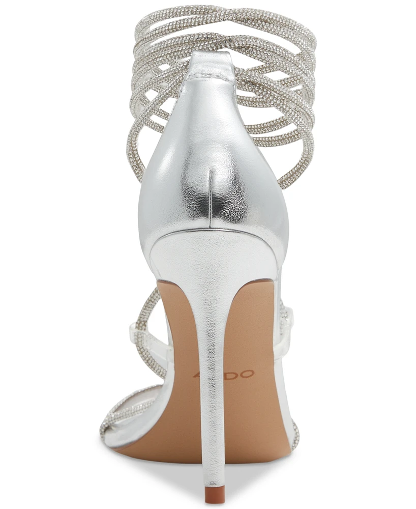 Aldo Women's Marly Rhinestone Embellished Ankle-Tie Dress Sandals