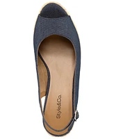 Style & Co Women's Darlitaa Peep Toe Slingback Wedge Pumps, Created for Macy's