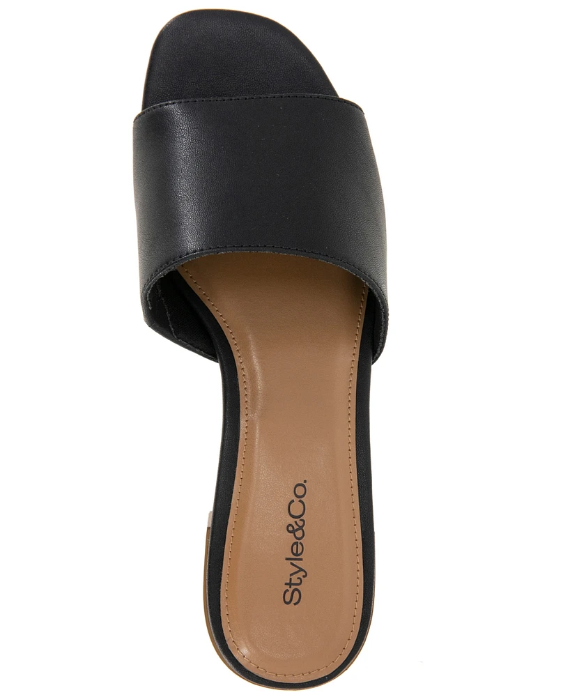 Style & Co Women's Camillaa Block-Heel Slide Sandals, Created for Macy's