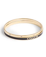 Coach Faux Stone Enamel Signature Bangle Bracelet Set