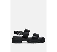 joan dual strap platforms sandals with buckle