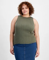 And Now This Trendy Plus Ribbed Boat-Neck Sweater Tank