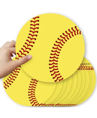 Grand Slam Fast pitch Softball Decorations Diy Large Party Essentials - Set of 20