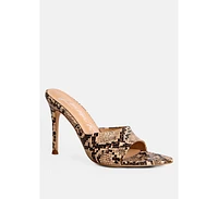 Womens Yule Ball Patent Faux Leather High Heel Sandals