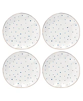 Lenox Blue Bay Dots Dinner Plates, Set of 4