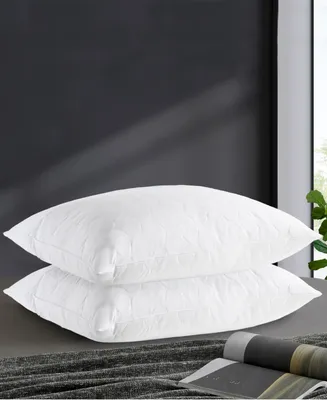 Unikome Teardrop Quilted Goose Down and Feather 2-Pack Pillows