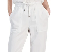 Tommy Hilfiger Women's High Rise Cuffed Twill Pants