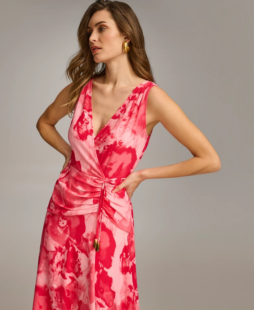 Donna Karan Women's Printed Sleeveless Maxi Dress