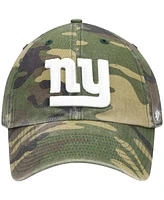 Men's '47 Brand Camo New York Giants Woodland Logo Clean Up Adjustable Hat