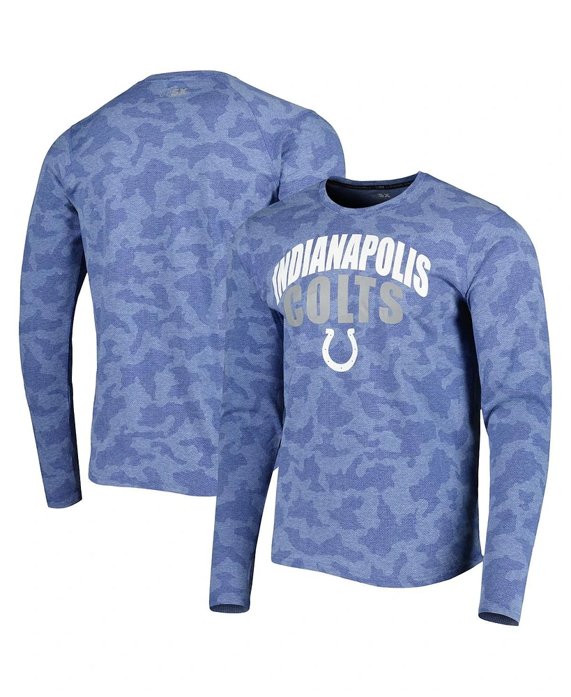 Men's Msx by Michael Strahan Royal Indianapolis Colts Performance Camo Long Sleeve T-shirt