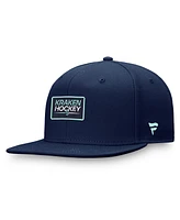 Men's Fanatics Deep Sea Blue Seattle Kraken Authentic Pro Prime Snapback Hat