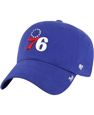 Women's '47 Brand Royal Philadelphia 76ers Miata Clean Up Adjustable Hat