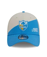 Men's New Era Cream, Powder Blue Los Angeles Chargers 2023 Sideline Historic 39THIRTY Flex Hat
