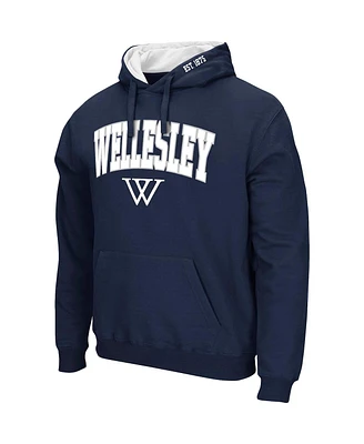 Men's Colosseum Navy Wellesley Blue Isle Pullover Hoodie