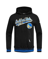 Men's Pro Standard Black Golden State Warriors Script Tail Pullover Hoodie