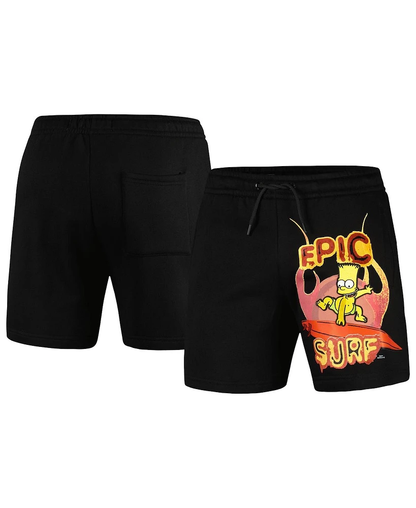 Men's Freeze Max Black The Simpsons Shorts